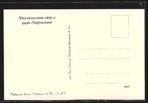 AK Hildesheimerhütte, Gebäudeansicht