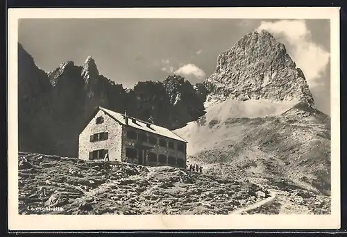 AK Lamsenhütte, Blick auf die Hütte