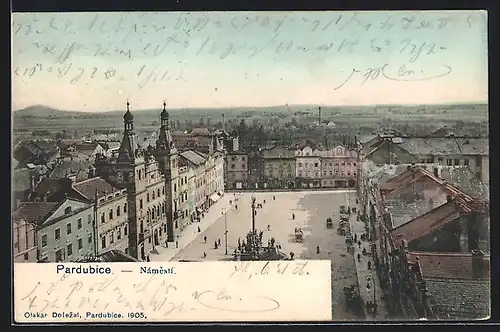 AK Pardubice, Namesti, Denkmal