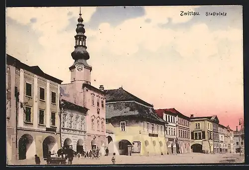 AK Zwittau, Stadtplatz