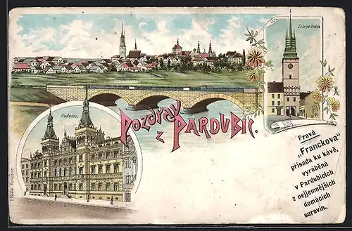 Lithographie Pardubice, Zelená brána, Radnice