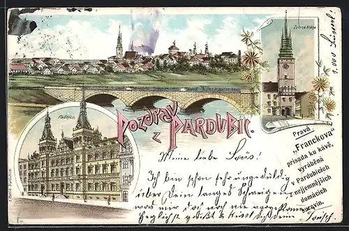 Lithographie Pardubice, Zelená brána, Radnice