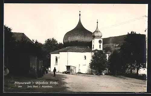 AK Eisenstein /Böhmerwald, Ansicht der Kirche