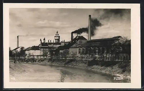 AK Plzen, Blick auf das Brauhaus