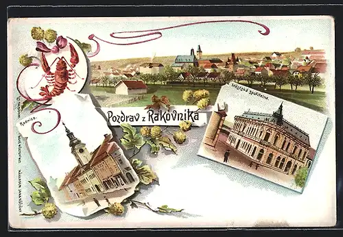 Lithographie Rakovnika, Radnice, Mestska Sporitelna