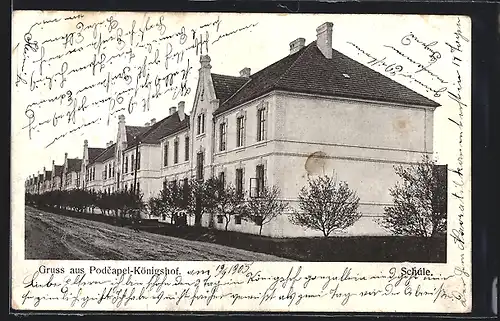 AK Königshof, Potschapl, Häuserzeile