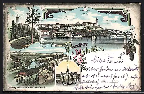 Lithographie Melnik a. L., Radnice, Zriceniny Kokorina