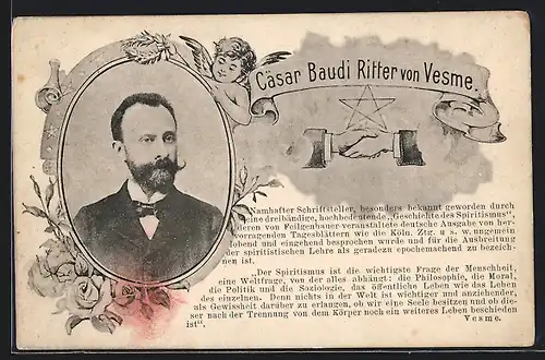 AK Cäsar Baudi Ritter von Vesme, Verfasser der Geschichte des Spiritismus