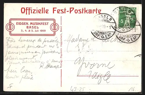 AK Basel, Eidgen. Musikfest 1909