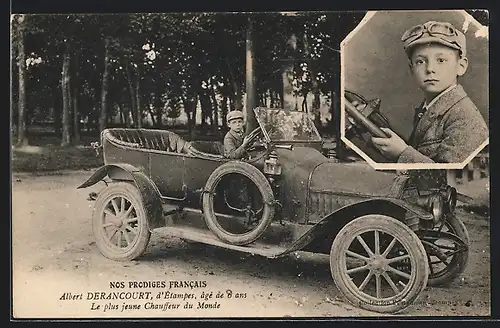AK Auto DFP (1914), Kind am Steuer