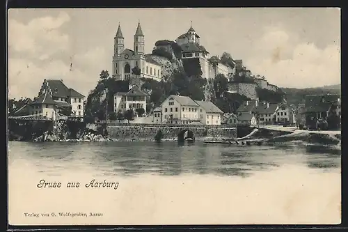 AK Aarburg, Blick zum Ort