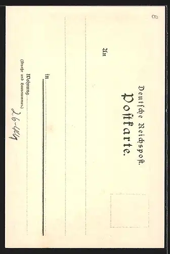 Künstler-AK Albert Stagura: Brotterode, Ortsansicht mit Wasserfall im Trusethal