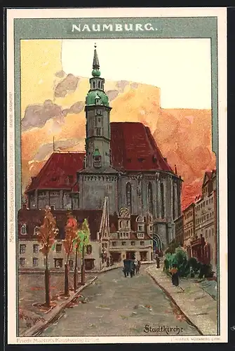 Künstler-AK A. Stagura: Naumburg / Saale, Stadtkirche