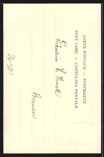 Lithographie Knocke, Partie an der Kirche