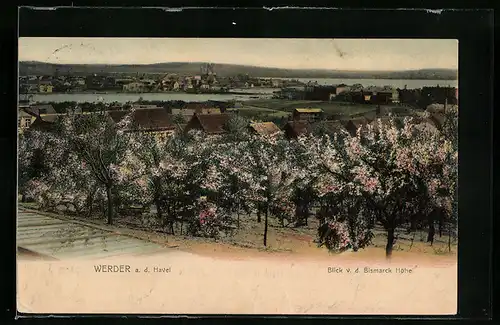 AK Werder / Havel, Blick von der Bismarck Höhe