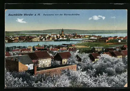 AK Werder a. H., Panorama von der Bismarckhöhe