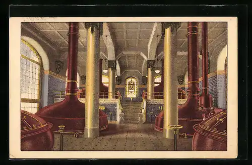 AK Rheinfelden, Brauerei Feldschlösschen, Sudhaus, Innenansicht