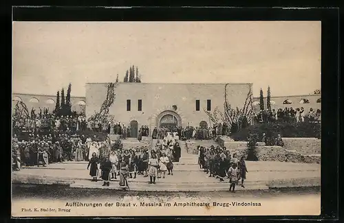 AK Brugg, Aufführungen der Braut v. Messina im Aphitheater Vindonissa