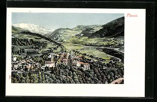 AK Thusis, Totalansicht aus der Vogelschau