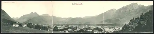 Klapp-AK Bad Reichenhall, Panorama mit Kirche und Gebirge