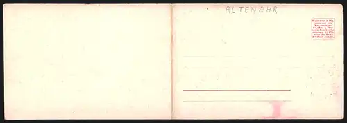 Klapp-AK Altenahr, Burgruine mit Ortsansicht