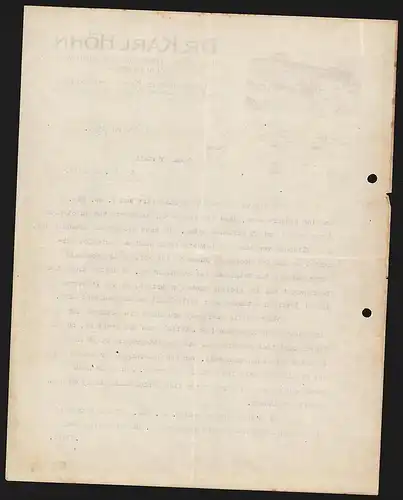 Rechnung Ulm a. D. 1923, Dr. Karl Höhn Graphische Kunstanstalten, Buch-, Stein- und Offsetdruck, Ansicht des Betriebes