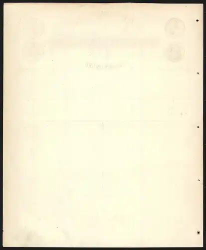 Rechnung Ludwigsburg 1891, Kallenberg & Feyerabend, Blech-, Eisen- und Drahtwarenfabriken, Medaillen und Diplome