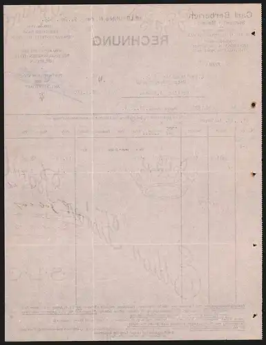 Rechnung Heilbronn a. N. 1913, Firma Carl Berberich