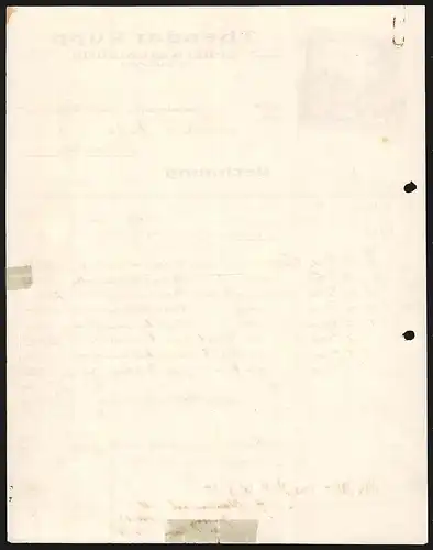 Rechnung Ludwigsburg 1925, Theodor Rupp Seilerwarenfabrik, Frau in einer Hängestuhlmatte