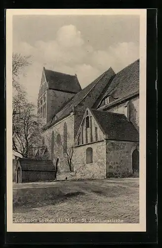 AK Lychen (U. M.), Partie an der St. Johanniskirche