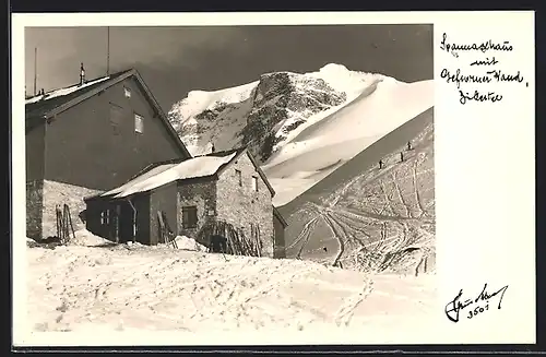 AK Spannagelhaus, Berghütte mit Gforner Wand im Zillertal