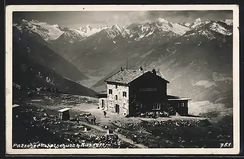 AK Patscherkofelschutzhaus, Berghütte mit Panorama