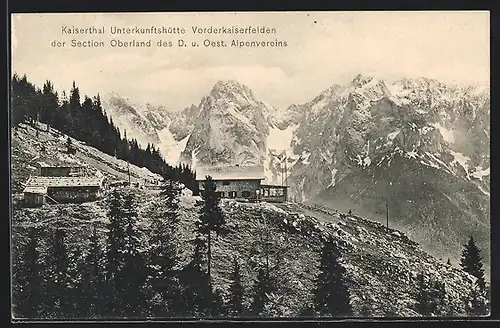 AK Unterkunftshütte Voderkaiserfelden im Kaisertal