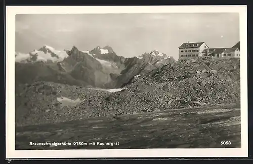 AK Braunschweigerhütte, Berghütte mit Kaunergrat