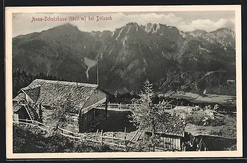 AK Anna-Schutzhaus, Berghütte mit Gebirgspanorama