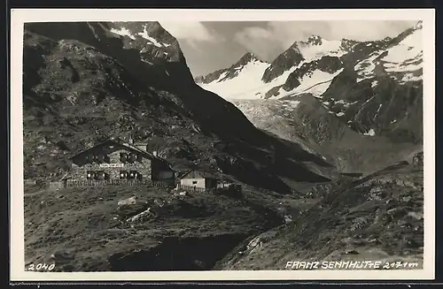AK Franz Sennhütte, Blick zur Berghütte