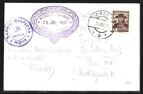 AK Matrei-Kaisertörlhütte, Berghütte mit Grossglockner