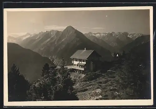 AK Gschösswandhütte, Berghütte mit Panorama