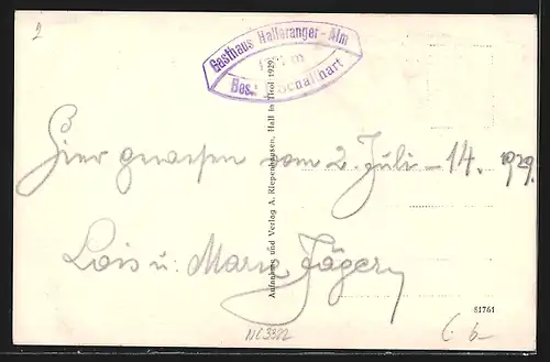 AK Gasthaus Hallerangeralm, Berghütte mit Panorama