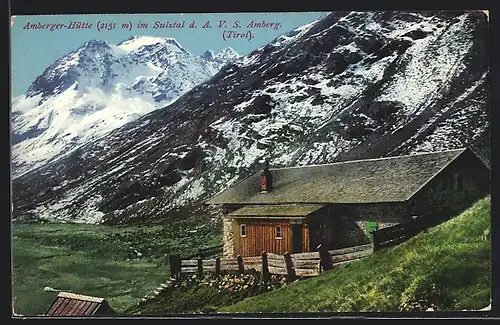 AK Amberger-Hütte, Berghütte im Sulztal d. A. V. S. Amberg