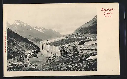 AK Hochjoch, Blick über das Hochjochhospiz ins Tal