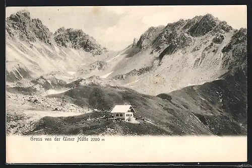 AK Ulmer Hütte, Berghütte mit Panorama
