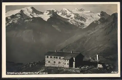 AK Starkenburgerhütte, Berghütte mit Panorama