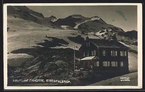 AK Reutlinger Hütte, Idylle auf der schneebedeckten Wildebene