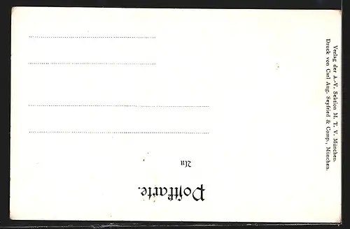 AK Karwendel-Haus, Gebirgspartie an der Hochalm