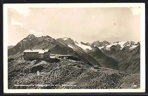 AK Starkenburgerhütte, Berghütte gegen die nördlichen Stubenferner