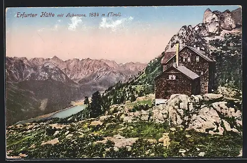 AK Erfurter Hütte mit Achensee /Tirol