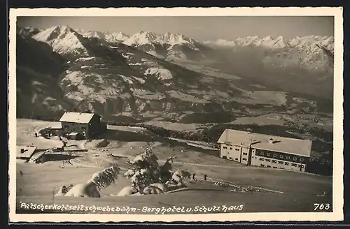 AK Patscherkofel-Schutzhaus, Berghütte mit Berghotel und Seilschwebebahn