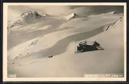 AK Vernagthütte am Berggipfel