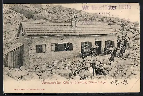 AK Wienerneustädter Hütte, Berghütte im Schneekar